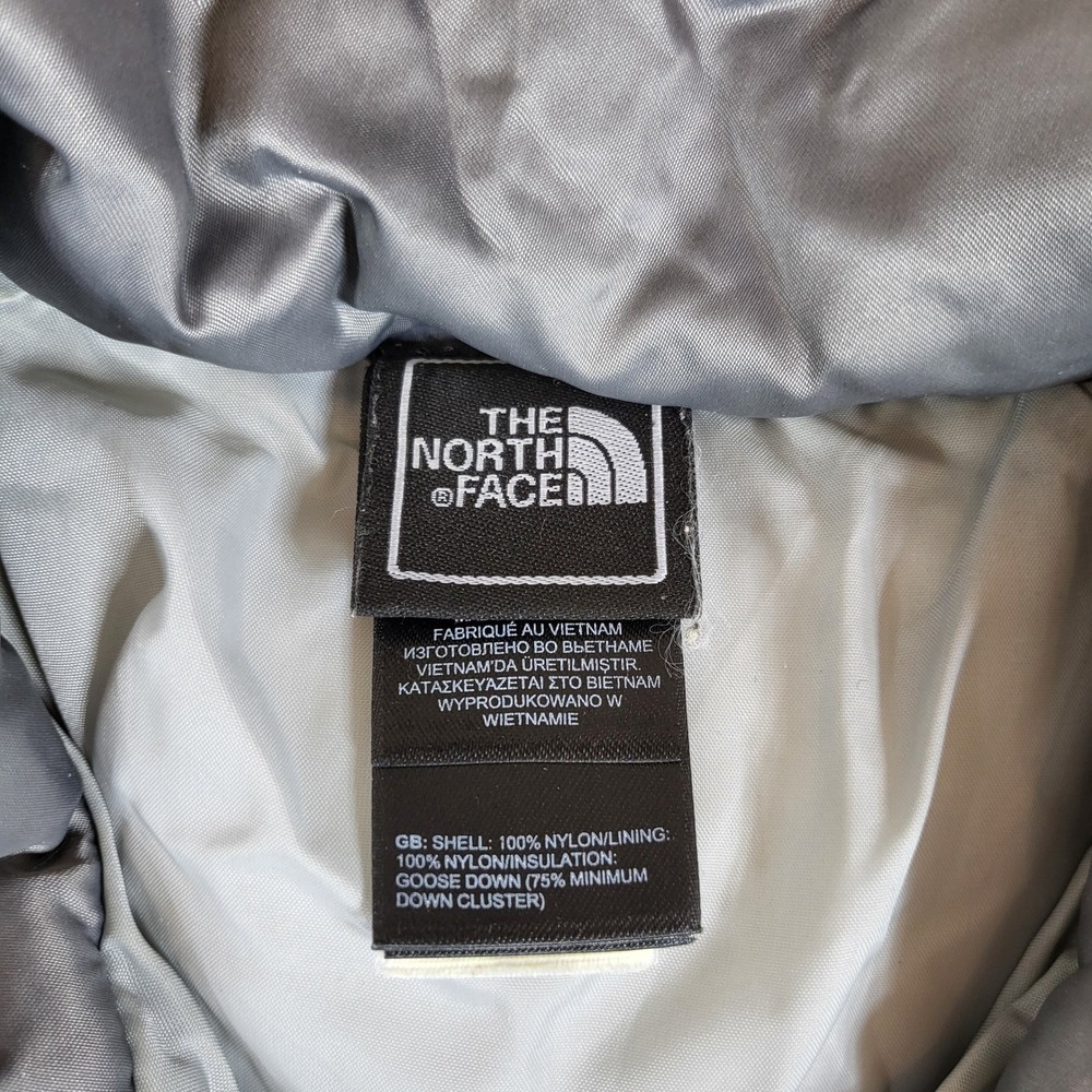 The North Face Womens 650 Down Puffer Jacket Gray Medium‎ Quilted Coat - Picture 4 of 11